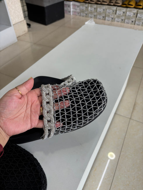 Lace Hollow Out Slid On Sliders
